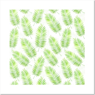 Palm leaves pattern Posters and Art